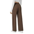 thumbnail image 4 of Olyvenn High Waisted Work Pants for Women Business Casual Outfits 2025 Office Dress Pants Trousers with Pockets Coffee XL, 4 of 5