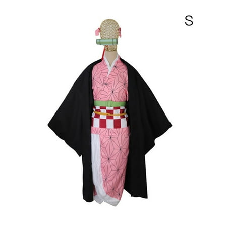 Child Japanese Anime Cosplay Kimono Costume Halloween Themed Party Girls Role-playing Outfit Fancy Dress Up Clothing