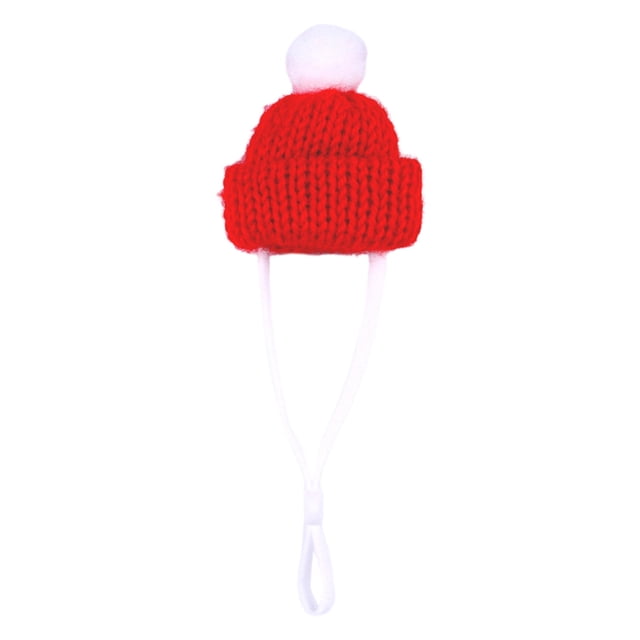 Conjunto de gorro y bufanda navideños para hámster, accesorios festivos, gorro de lana tejido para mascotas pequeñas, suave y cómodo, suministros para mascotas.