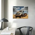 thumbnail image 3 of JEUXUS  Old Car Wall Art Rusty Truck Canvas Picture Vintage Blue Car Prints Country Style Artwork Farmhouse Living Room Wall Decor, 3 of 4