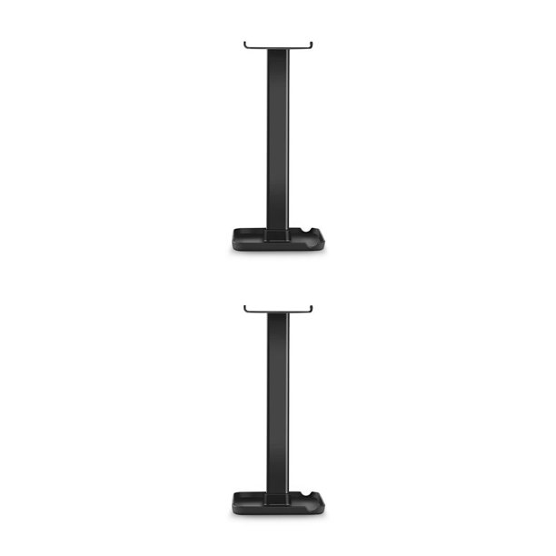 Tholdsy Soporte para auriculares, soporte de exhibición, colgador de tableta, auriculares de viaje de plástico para juegos, soporte de Base Negro 2piezas