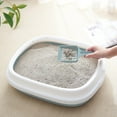 thumbnail image 2 of GROWTH TANK Anti ing Cat Litter Box with Surrounded Top Cover Tray Sand Box Detachable Blue Medium, 2 of 9