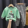 thumbnail image 2 of HFHAPW Toddler Baby Girl Boy Pajamas Set Kids Sleepwear 2 Pcs Pjs Long Sleeve Top and Pants Jammies Sets Fall Winter, 2 of 4