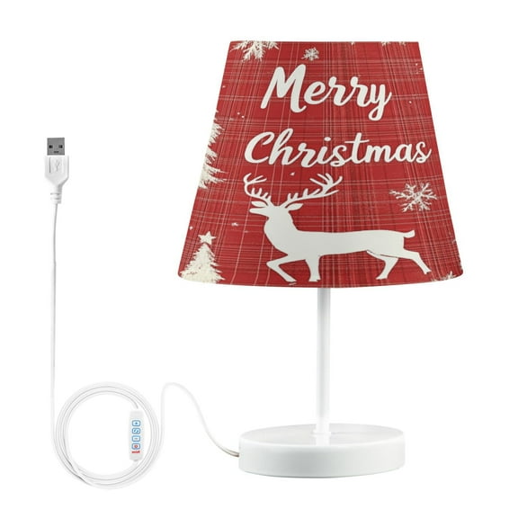 BZSMCE Table Lamp Creative Christmas Tree and Reindeer Simple Pattern Night Light