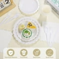 thumbnail image 4 of 100 Pcs White Plates and Napkin Party Supplies, White Paper Plates Cups Napkins Disposable for Birthday Shower Party Decorations, Serves 25, 4 of 7