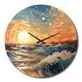 thumbnail image 2 of Designart "Sunkissed Sands Beach Photo IV" Nautical & Beach Oversized Wall Clock, 2 of 6