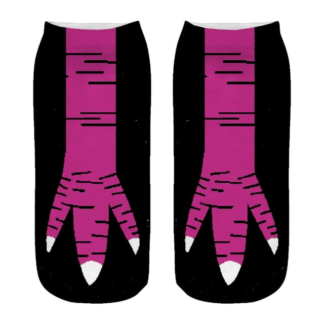 Calcetines de piernas de pollo informales para el aniversario de fiestas cosplay regalo de cumpleaños deportivo Negro Rojo