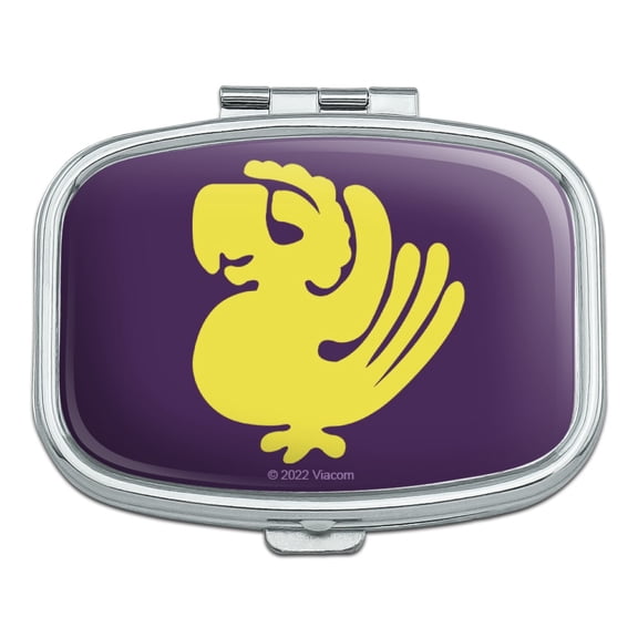 Hidden Temple Purple Parrots Rectangle Pill Case Trinket Gift Box
