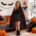 thumbnail image 3 of Alaiyaky Hooded Cape Halloween,Vampire Cape Cloak, Cosplay Poncho, Adult Halloween Fancy Dress Costume,Cloak for Halloween Party Fancy Dress, 3 of 8