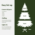 thumbnail image 5 of LuxenHome 7 Ft Snow Flocked Full Artificial Christmas Tree with Lights, Prelit Christmas Tree with Metal Stand, 5 of 9