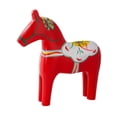 thumbnail image 2 of Estatua de caballo de madera, figura de animal, artesanía, escultura moderna para sala de estar rojo, 2 of 8