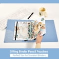 thumbnail image 6 of 2 Pack Flip Folders with Clear PVC Window Binder Pouches 3-Ring Binder Organizer for Office & Home Watercolor Adorable Bunny, 6 of 6