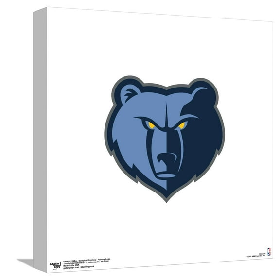 Gallery Pops NBA Memphis Grizzlies - Primary Logo Canvas Wall Art, Unframed Version, 12" x 12"