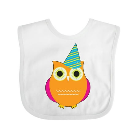 

Inktastic Owl with Blue Party Hat Gift Baby Boy or Baby Girl Bib