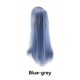 thumbnail image 3 of Vogacara Pelucas de pelo sintético para mujer, suaves, largas y rectas, para fiestas, citas, diario Cuidado del cabello Gris azulado, 3 of 6