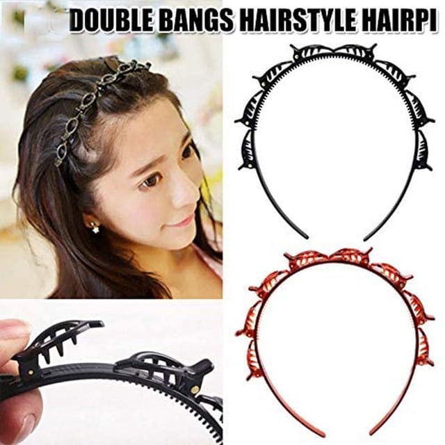 Pasadores para mujer, diadema con 8 clips, diseño de dientes, doble flequillo, horquilla para peinado, pasadores para mujer, horquilla de peluquero Adepaton LL-1764