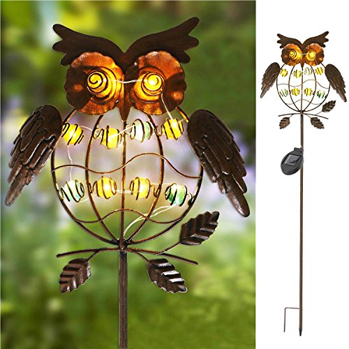 Led Garden Solar Light Solar Powered Owl Night Lightr Owls Home Decor with Solar-Powered Outdoor Garden Lights 