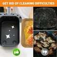 thumbnail image 4 of Hocent Air Fryer Liners for Ninja, 150 PCS Non-Stick Disposable Parchment Paper Liners for Ninja DZ201/DZ401 Dual Air Fryer, Food Grade Air Fryer Accessories with Cook Times, Rectangle 8.7 x5.6 inch, 4 of 6