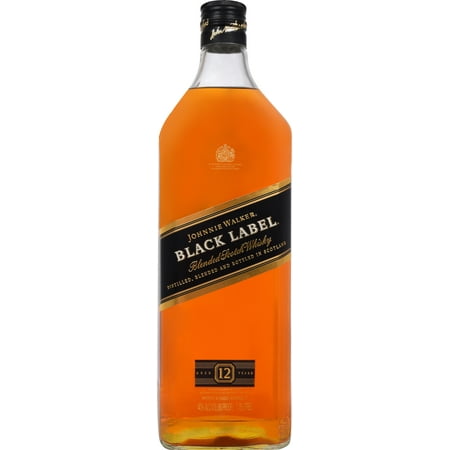 Johnnie Walker Black Label Blended Scotch Whisky, 1.75 L (80 Proof) (0088076163171)