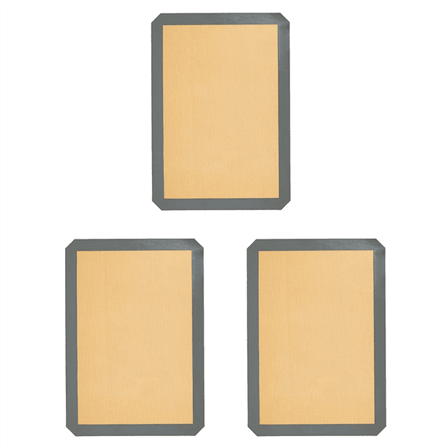 3 Pcs Tapis de Cuisson en Silicone Réutilisable Protection de l'Environnement Tapis de Four Antiadhésif Tapis de Pâte Tapis de Cuisson