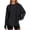 Black, variant on Oversized Long Sleeve Shirts for Women Spring Fall Casual Plain Basic Loose Fit Crewneck Shirt Blouse