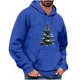 thumbnail image 2 of Jjayotai Men's Merry Christmas Hooded Sweatshirts, Funny 3D Christmas Graphic Print Pullover, Fall Fashion Long Sleeve Tops Blue M, 2 of 5