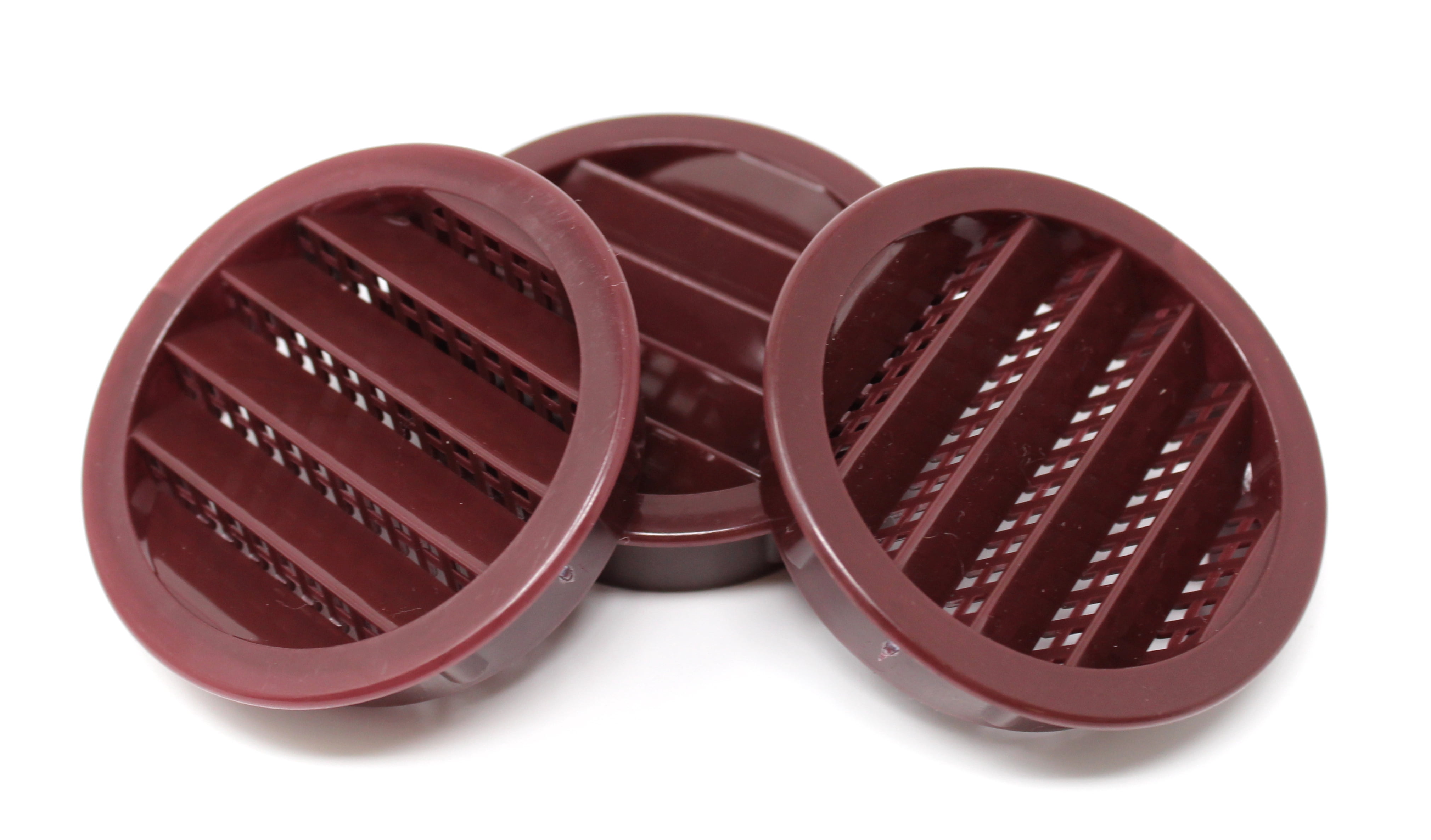 18 Pack 2" Brown Round Plastic Louver Soffit Air Vent