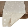 thumbnail image 4 of Saro Lifestyle Chemin de Table Flocon de Neige 120 Po x 1 Lb Mélange de Poly et Lin Décor de Vacances, 4 of 4