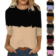 thumbnail image 4 of YanHoo 3/4 Sleeve Tops for Women Plus Size 3/4 Sleeve Crewneck Loose Fit Top 3/4 Sleeve Graphic Tees for Women Womens Tops Sale Prime 3/4 Sleeve Shirts Fall Winter Savings, 4 of 4
