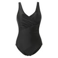 thumbnail image 2 of Plus Size Women Gradient/solid One-piece Swimsuit Summer Beach Monokini Bodysuit Swimwear, 2 of 4