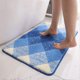 thumbnail image 1 of Gradient Diamond Bathroom Rug Microfiber Soft Shaggy Bath Mat Non-Slip Absorbent Plush Floor Mats Carpet for Bathtub Shower Bathroom (Blue, 24"x35"), 1 of 3