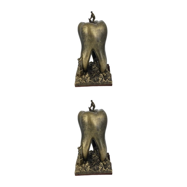 Wosthever Escultura Simple Y Moderna De Resina - Regalo Para Profesionales Dentales Lindo Regalo De Decoración De Oficina Agregue Un Toque De Type1 NO1