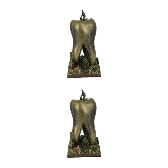 Wosthever Escultura Simple Y Moderna De Resina - Regalo Para Profesionales Dentales Lindo Regalo De Decoración De Oficina Agregue Un Toque De Type1 NO1