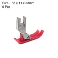 thumbnail image 2 of Uxcell MT-18 Pie de Prensa Preciso Extra Delgado de Plástico Rojo para Máquinas de Coser 5pcs, 2 of 2