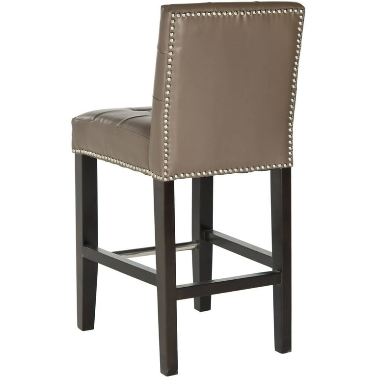 SAFAVIEH Thompson Rustic Glam Tufted Counter Stool with Footrest