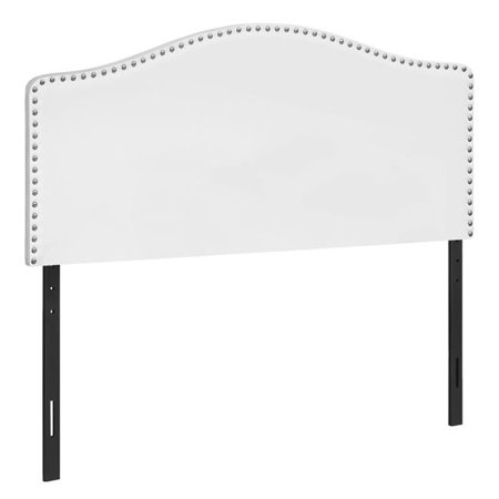57.25 x 3 x 50.5 in. Bed - White Leather-Look Headboard Only - Full Size