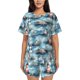 thumbnail image 1 of Fotbe Sea Marine And Lighthouse Conjunto de Pijama Estampado para Mujer, 2 Piezas, Ropa de Dormir con Camiseta de Manga Corta y Shorts Suaves-XX-Large, 1 of 6