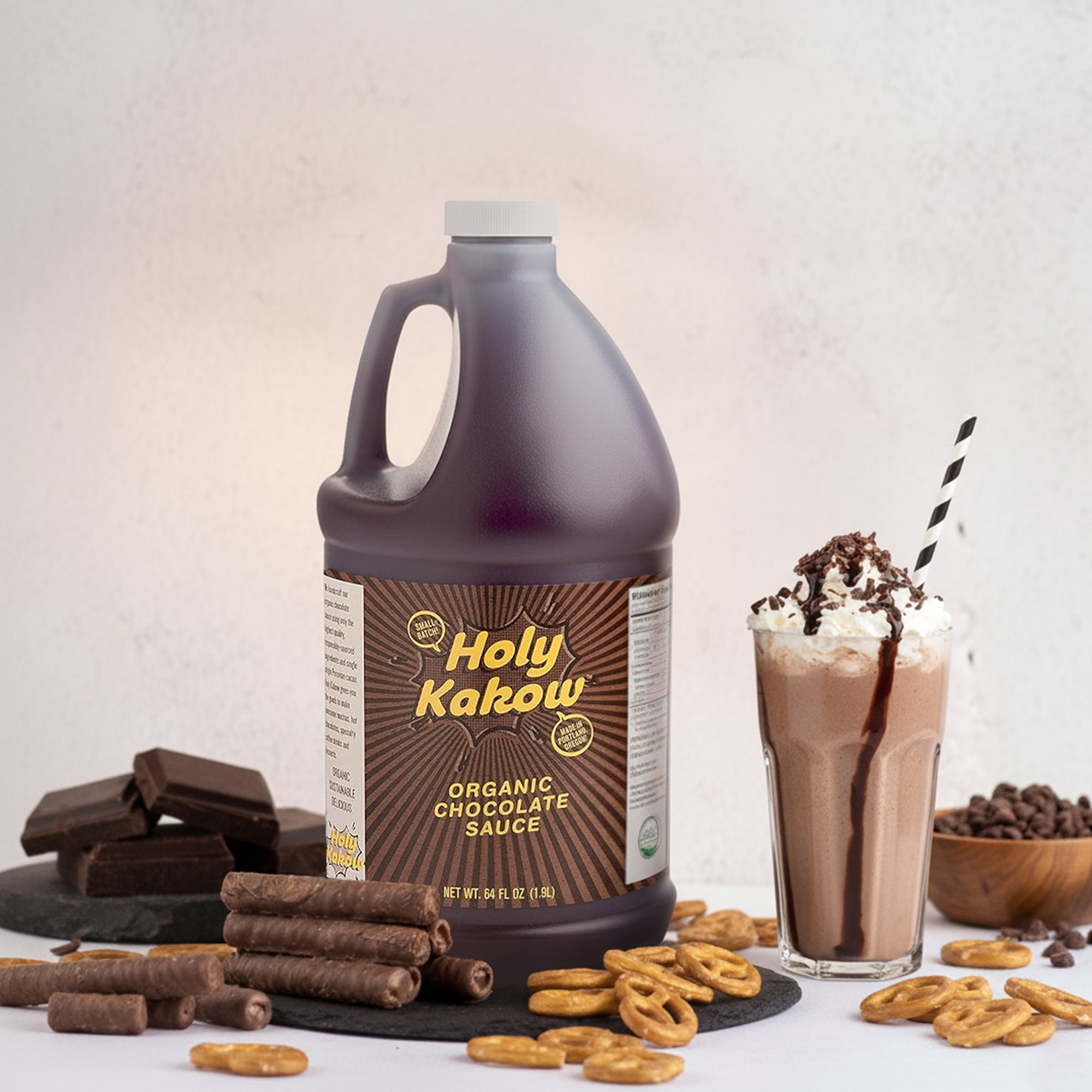 Holy Kakow Organic Chocolate Sauce for Coffee, Mochas, Desserts