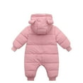thumbnail image 4 of XEOVHV Clearance Newborn Baby Winter Girls Boys Clothes Warm Ears Overall Rompers Hooded Jumpsuit,0-6 Months, 4 of 4