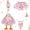 Pink, variant on Austok Happy Birthday Porch Goose Outfit for 23inch Statues Reusable Birthday Yard Goose Costume Set with Bandana Hat and Tutu Skirt for Outdoor Yard Decor
