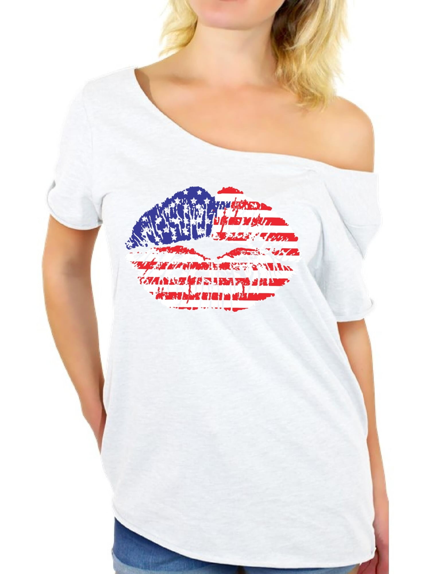 American flag lips Boys Girls Birthday gift Top T shirt 121 