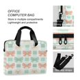 thumbnail image 4 of 16" Laptop Briefcase for Work Travel Laptop Shoulder Bag Carrying Handbag Laptop Case Green and Peach Bow Pattern, 4 of 8