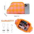 thumbnail image 2 of Woven Clutch Purse for Women Summer Beach Bag Casual Colorblock Evening Handbags Vacation Bag with Chain, 2 of 6