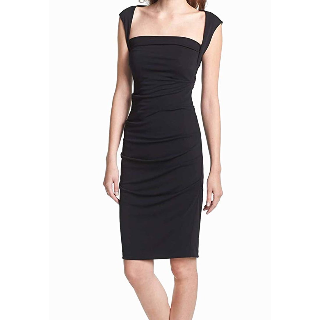nicole miller long black dress