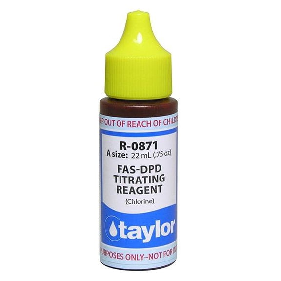 Taylor Technologies FAS-DPD Titrating Reagent, .75 oz. R-0871-A