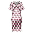 thumbnail image 3 of Vestido largo con estampado Choco para mujer para vestir con bolso vendaje para ropa de fiesta, 3 of 6