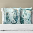 thumbnail image 3 of Sea Turtle Throw Pillow Covers 16 x 16 Inch Set of 2 - Ocean Animal Themed Decorative Pillows Soft Cotton Linen Cushion Cases for Couch Sofa Chair Bedroom Outdoor Home Decor, 3 of 6