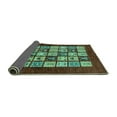 thumbnail image 2 of Ahgly Company Indoor Round Abstract Turquoise Blue Modern Area Rugs, 7' Round, 2 of 4
