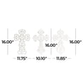 thumbnail image 3 of DecMode White Wooden Carved Cross Cross Wall Decor (3 Count), 3 of 9