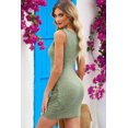 thumbnail image 5 of Women's Cutout Round Neck Sleeveless Mini Dress with Ninety Five Percent Polyester and Five Percent Elastane Chic, 5 of 12